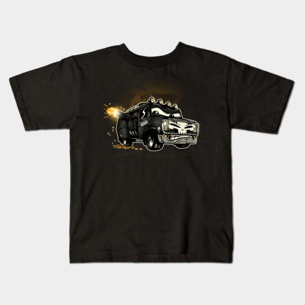 War Wagon Kids T-Shirt by poopsmoothie